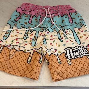 Colorful Ice Cream Drip Shorts